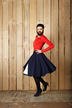 Image 3 of  for sleeve_red_skirt_blue